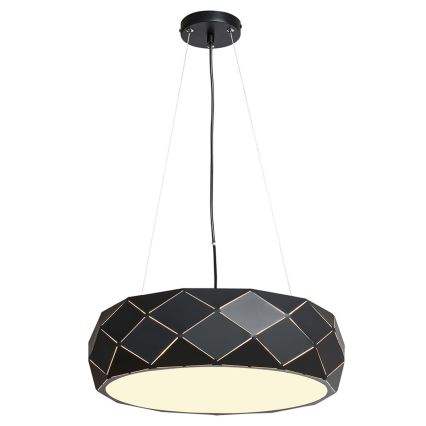 Pendellampa på sladd REUS 3xE27/40W/230V Ø 47 cm svart