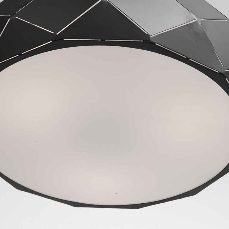 Pendellampa på sladd REUS 3xE27/40W/230V Ø 47 cm svart