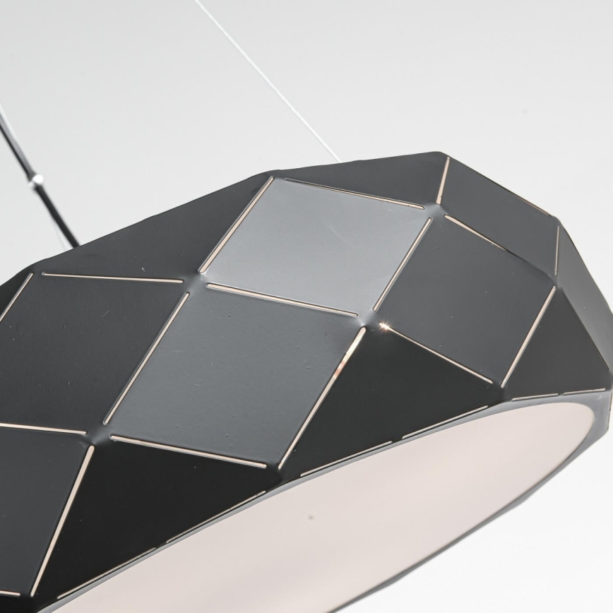 Pendellampa på sladd REUS 3xE27/40W/230V Ø 47 cm svart