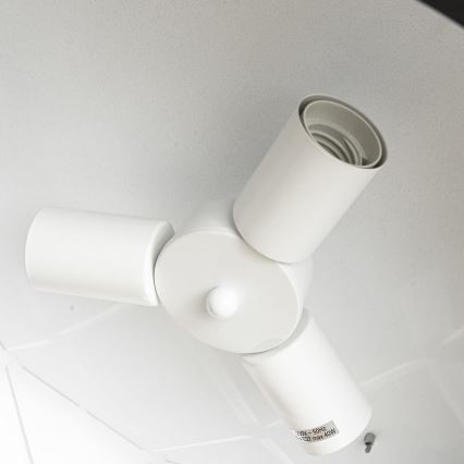 Pendellampa på sladd REUS 3xE27/40W/230V Ø 47 cm svart
