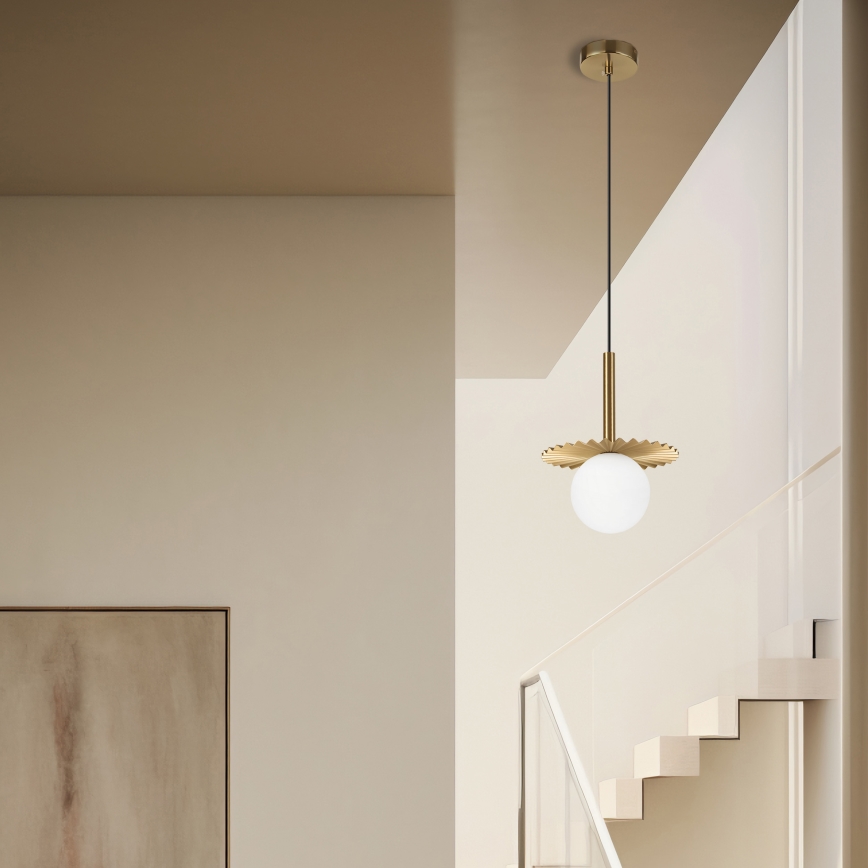Pendellampa på vajer CHITA 1xG9/5W/230V guldfinish