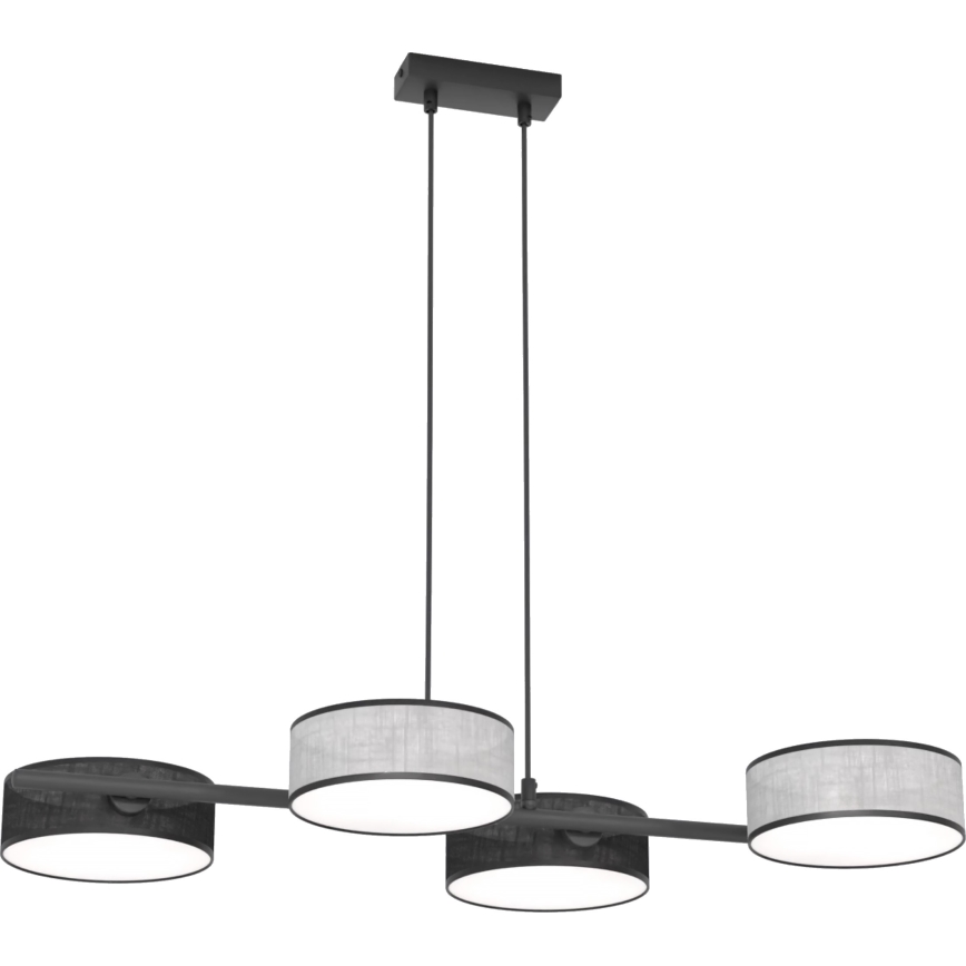 Pendellampa på vajer DRUMZ 4xE14/10W/230V svart/grå