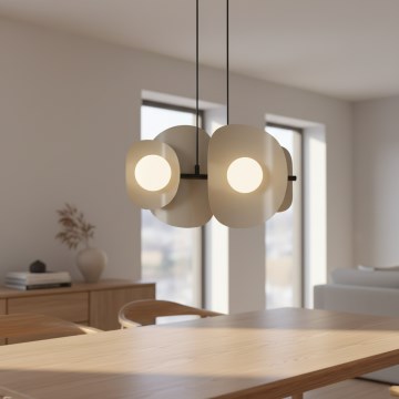 Pendellampa på vajer ELEMENTI 4xG9/8W/230V beige