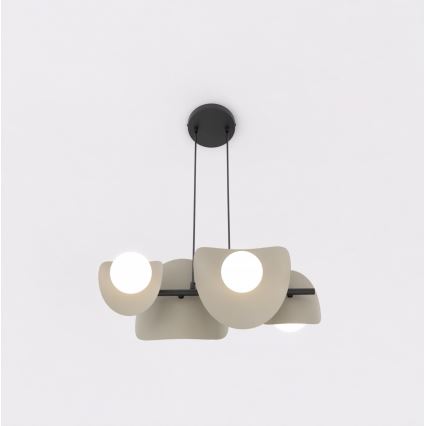 Pendellampa på vajer ELEMENTI 4xG9/8W/230V beige