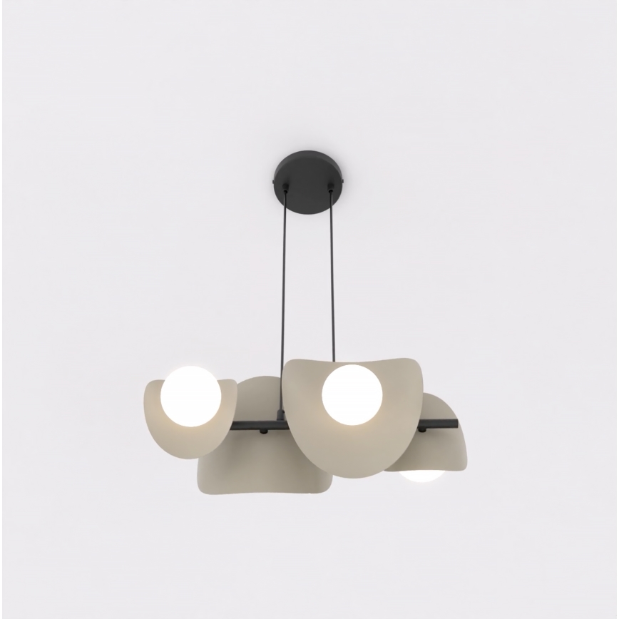 Pendellampa på vajer ELEMENTI 4xG9/8W/230V beige