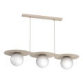 Pendellampa på vajer FLAT 3xE27/15W/230V beige