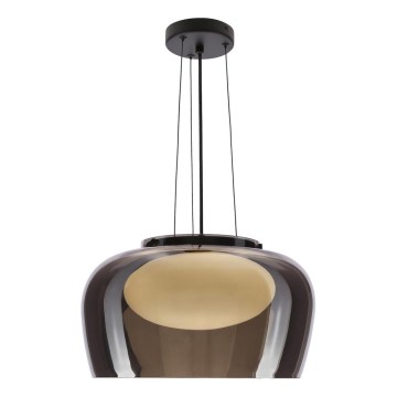 Pendellampa på vajer INSIEME 1xGX53/10W/230V Ø 38 cm röksvart