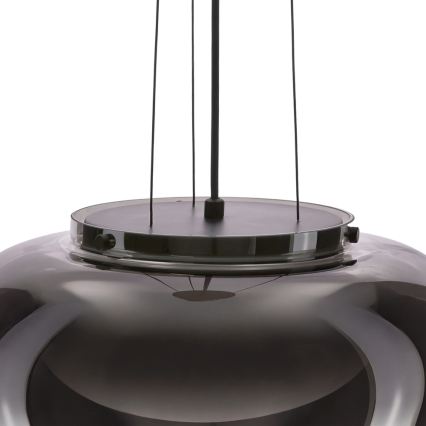Pendellampa på vajer INSIEME 1xGX53/10W/230V Ø 38 cm röksvart