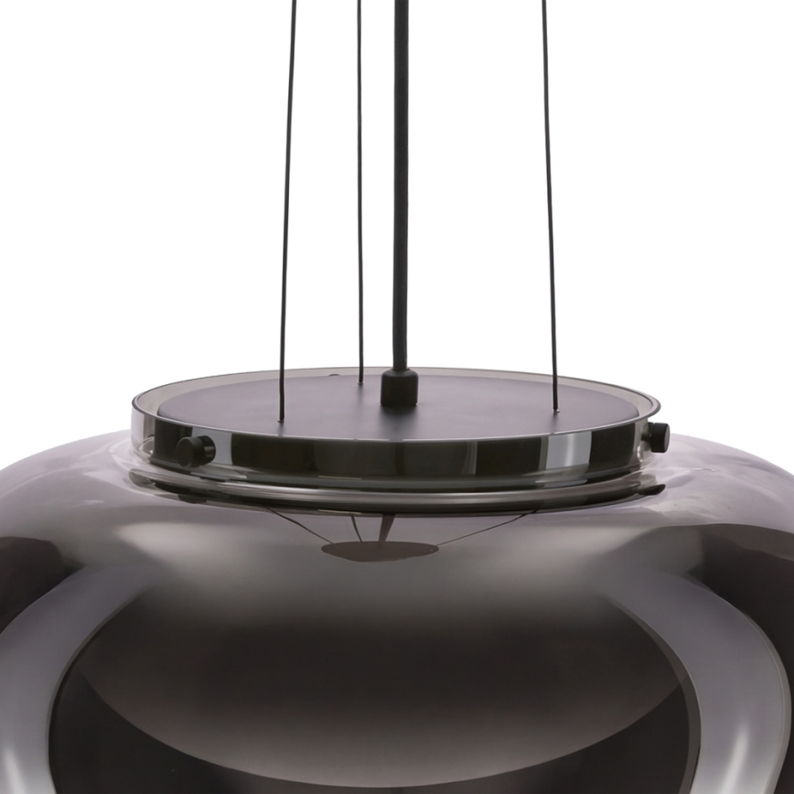 Pendellampa på vajer INSIEME 1xGX53/10W/230V Ø 38 cm röksvart