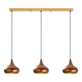 Pendellampa på vajer MUBA 3xE27/40W/230V koppar
