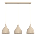 Pendellampa på vajer NOAK CLASSIC 3xE27/15W/230V beige