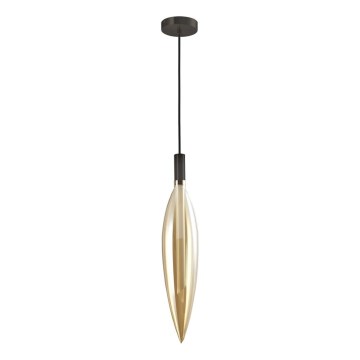 Pendellampa på vajer NORDIC 1xG9/5W/230V svart/rökbeige