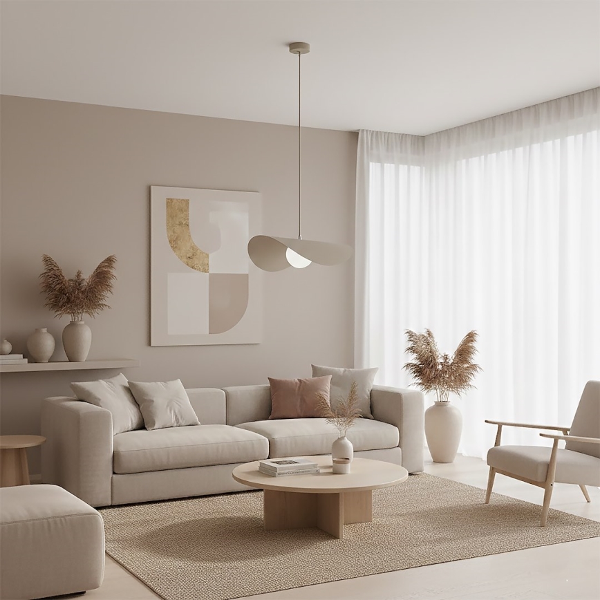 Pendellampa på vajer RITUAL 1xG9/8W/230V, beige