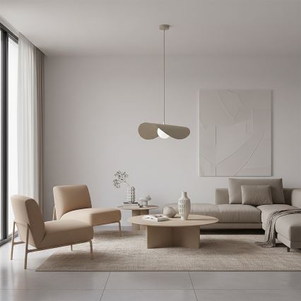 Pendellampa på vajer RITUAL 1xG9/8W/230V, beige