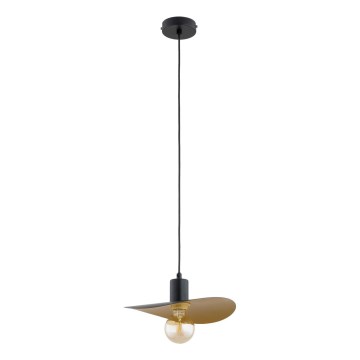 Pendellampa på vajer SAVANA 1xE27/15W/230V Ø 39 cm svart/guld