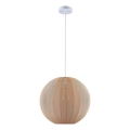 Pendellampa på vajer SENSAI 1xE27/20W/230V Ø 40 cm beige