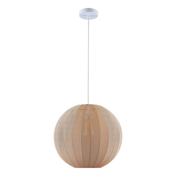 Pendellampa på vajer SENSAI 1xE27/20W/230V Ø 40 cm beige
