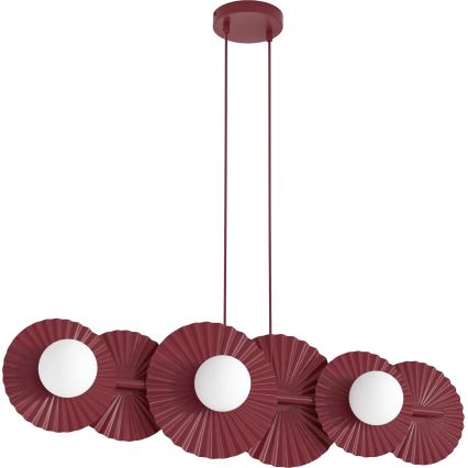 Pendellampa på vajer UMBRA 6xG9/8W/230V röd