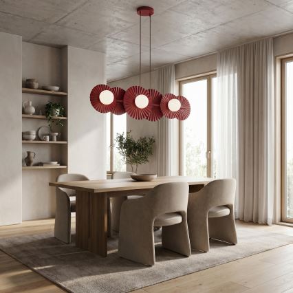 Pendellampa på vajer UMBRA 6xG9/8W/230V röd