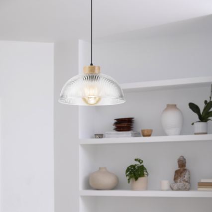 Pendellampa PIA med sladd, 1xE27/60W/230V, Ø 30 cm, ek