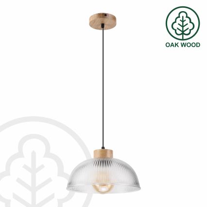 Pendellampa PIA med sladd, 1xE27/60W/230V, Ø 30 cm, ek