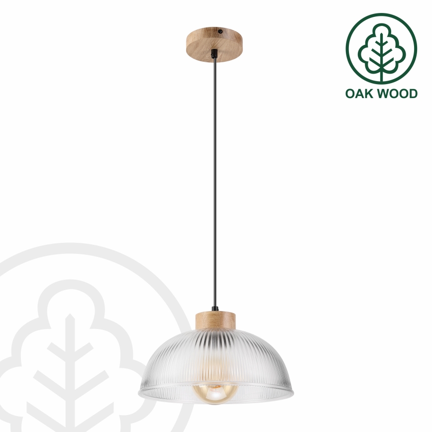 Pendellampa PIA med sladd, 1xE27/60W/230V, Ø 30 cm, ek