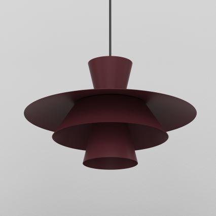 Pendellampa PLATO 1xE27/15W/230V vinröd