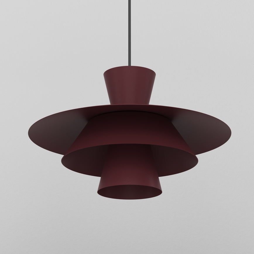 Pendellampa PLATO 1xE27/15W/230V vinröd