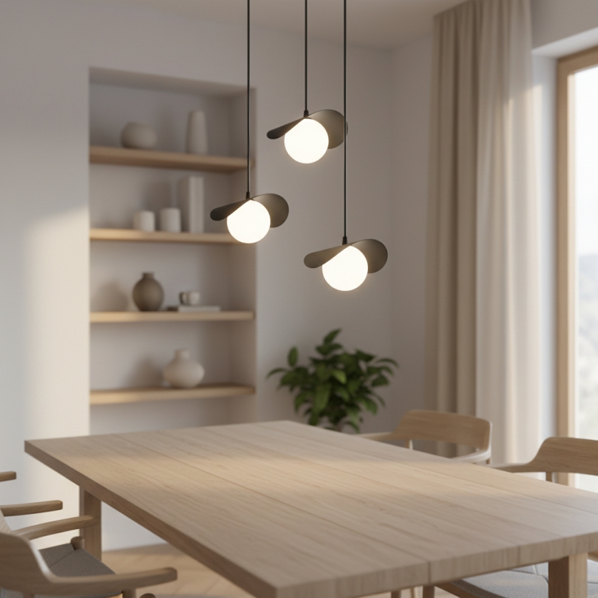 Pendellampa RITUAL 3xG9/8W/230V svart