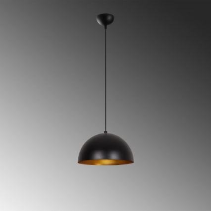 Pendellampa SIVANI med sladd 1xE27/40W/230V Ø 30 cm svart/koppar