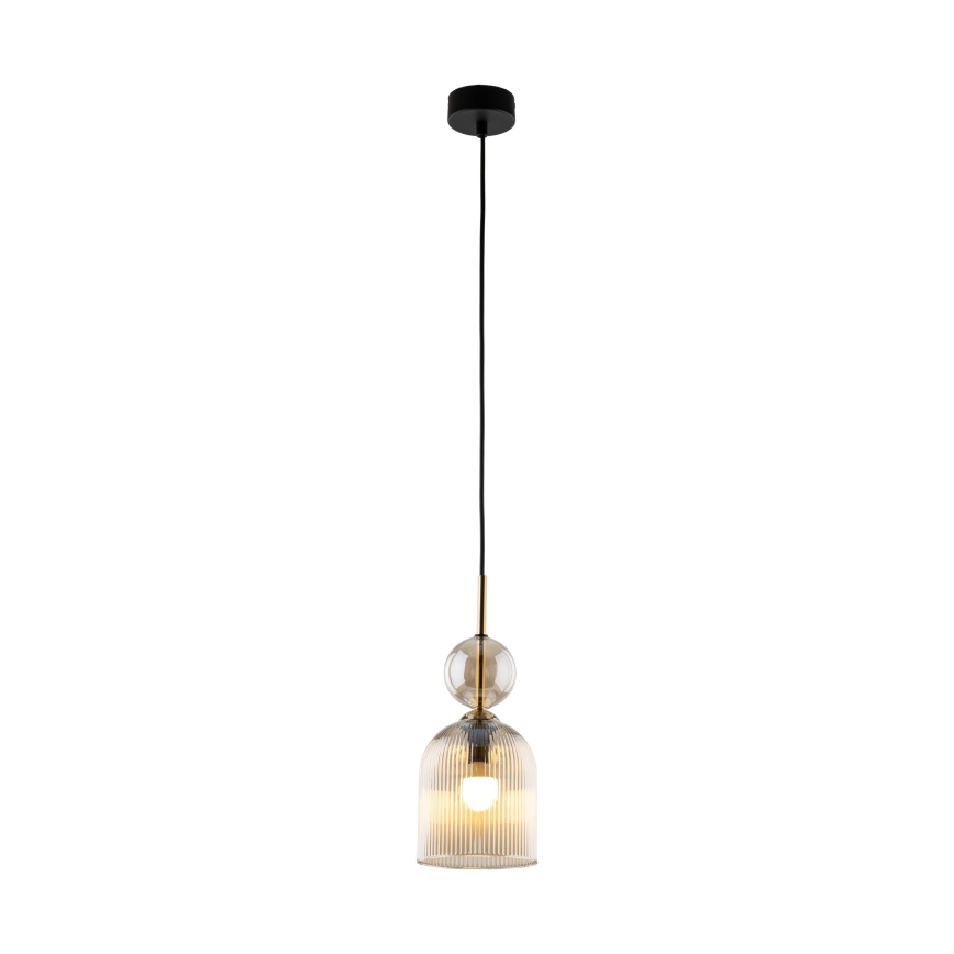 Pendellampa SOPHIA på sladd 1xE14/10W/230V svart/rökbeige