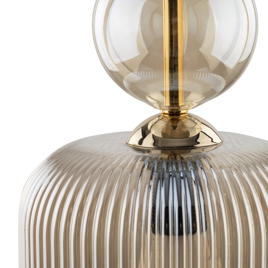 Pendellampa SOPHIA på vajer 1xE14/10W/230V svart/rökbeige