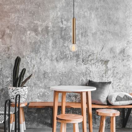 Pendellampa TEMPO på kabel, 1xE27/40W/230V, guld