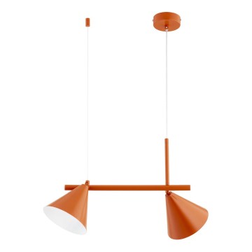 Pendellampa ZELTA 2xE27/15W/230V orange