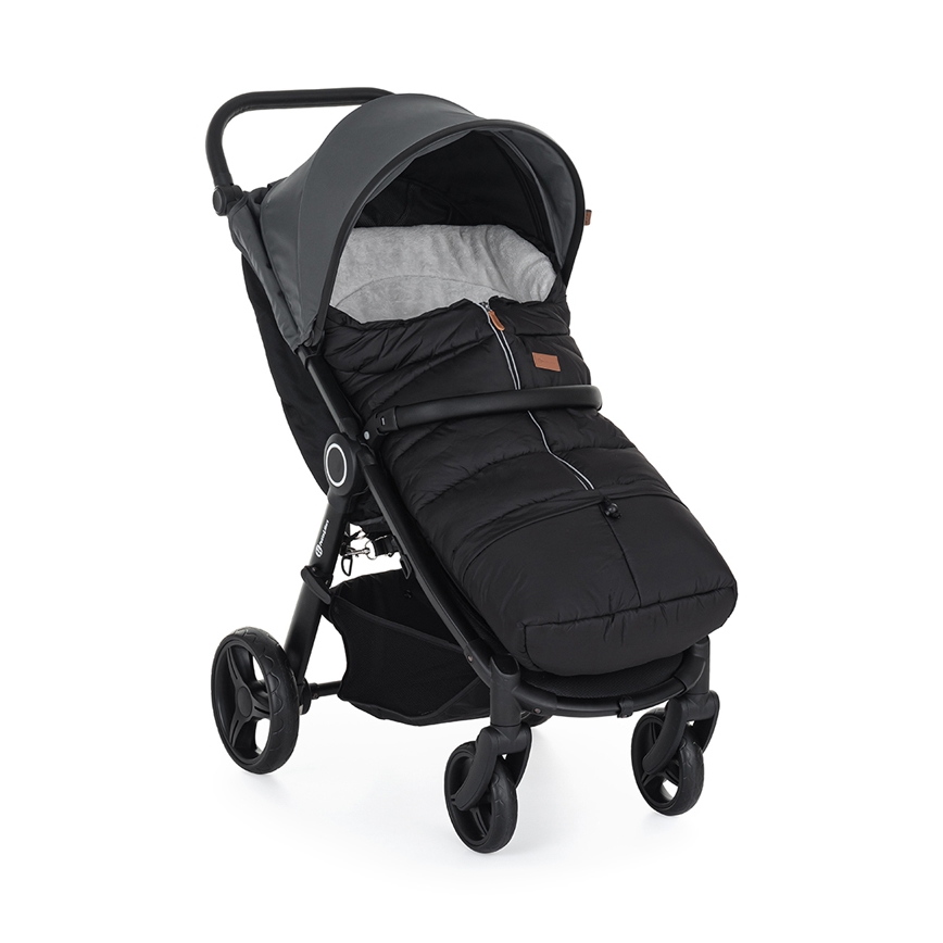 PETITE&MARS - SET Barnåkpåse 3-i-1 JIBOT + handvärmare för barnvagn JASIE svart