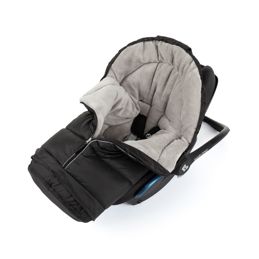 PETITE&MARS - SET Barnåkpåse 3-i-1 JIBOT + handvärmare för barnvagn JASIE svart