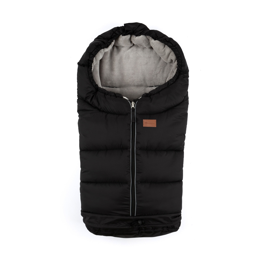 PETITE&MARS - SET Barnåkpåse 3-i-1 JIBOT + handvärmare för barnvagn JASIE svart