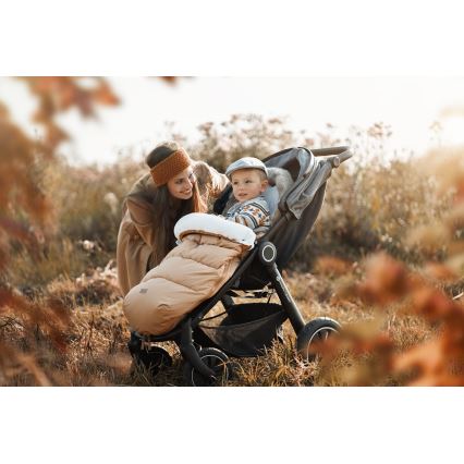 PETITE&MARS - Baby åkpåse 4i1 COMFY Elegant Caramel/Beige brun