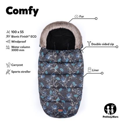 PETITE&MARS - Barnåkpåse 4-i-1 COMFY Mocha Mousse