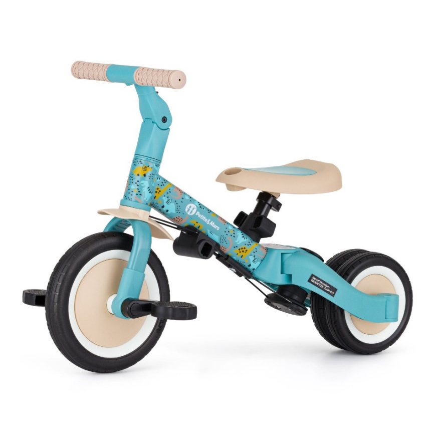 PETITE&MARS - Barntrehjuling 5-i-1 TURBO LIMITED Dino Park