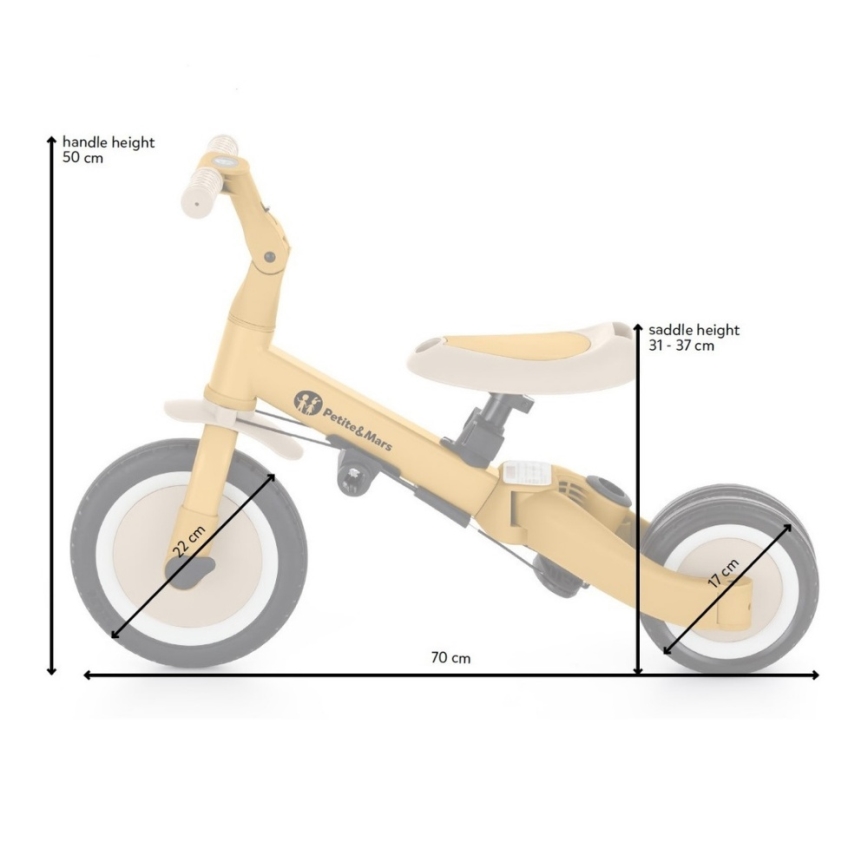 PETITE&MARS - Barntrike 5-i-1 TURBO PLUS Ökensand