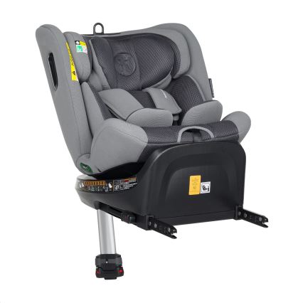 PETITE&MARS - Bilbarnstol TWISTGUARD PRO i-Storlek 40-150 cm (0-36 kg) grå
