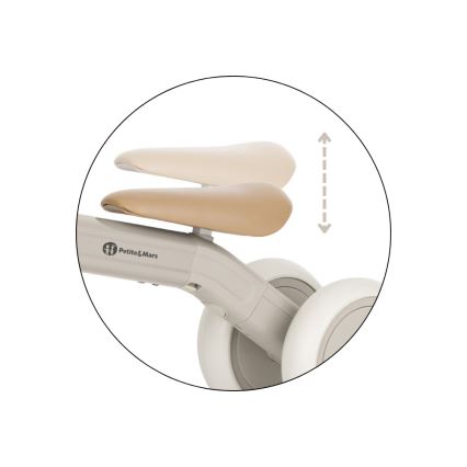 PETITE&MARS - BINGO 3 i 1 trehjuling för barn, elfenbensvit