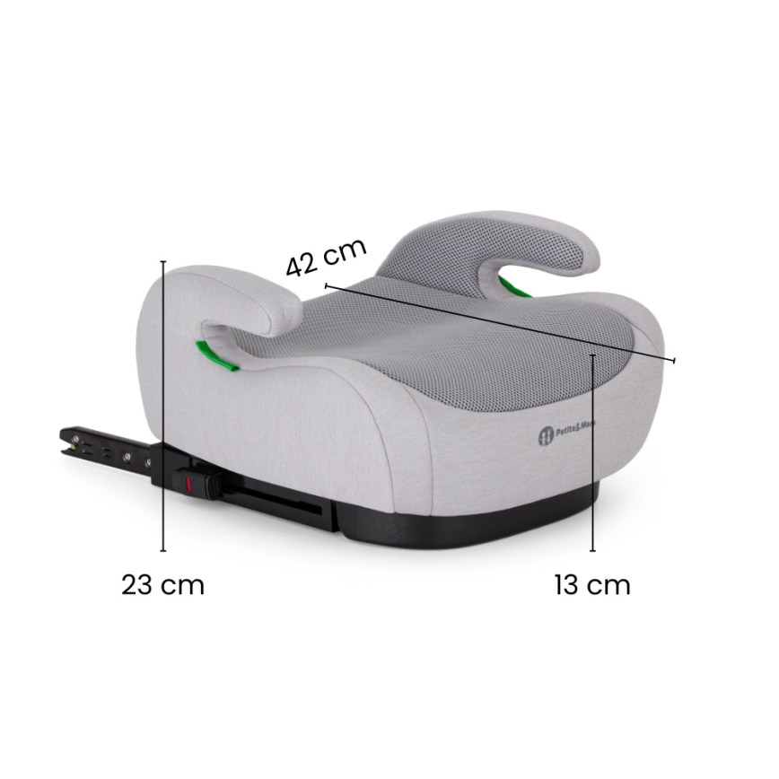 PETITE&MARS - Bälteskudde OPTIMUS PRO i-Size Air 125-150 cm (22-36 kg) brun