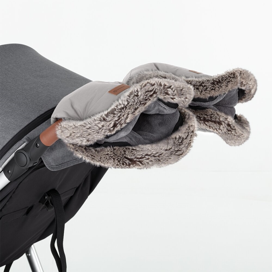 PETITE&MARS - Handmuff för barnvagn FURRY Champagne Shower