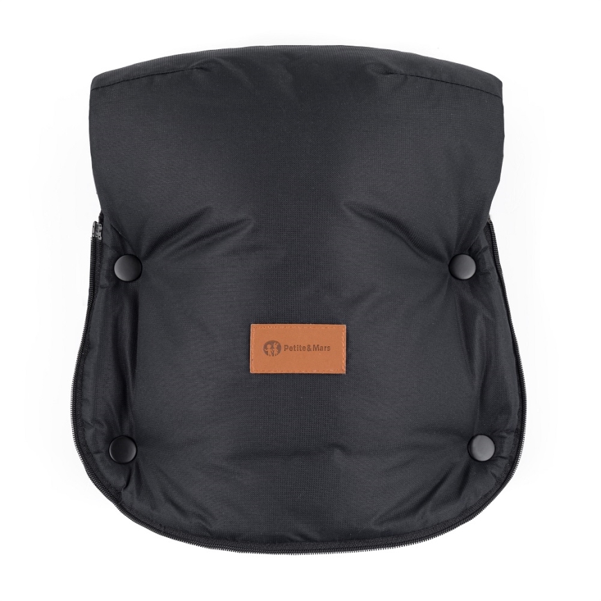 PETITE&MARS - Handmuff för barnvagn FURRY Forever Black