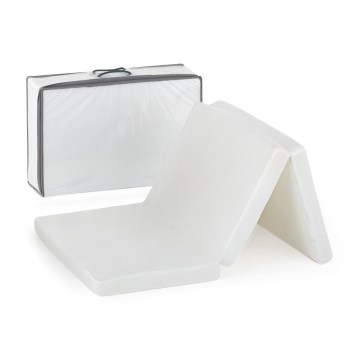 PETITE&MARS - Hopfällbar resmadrass FOLDIE 120x60 cm vit