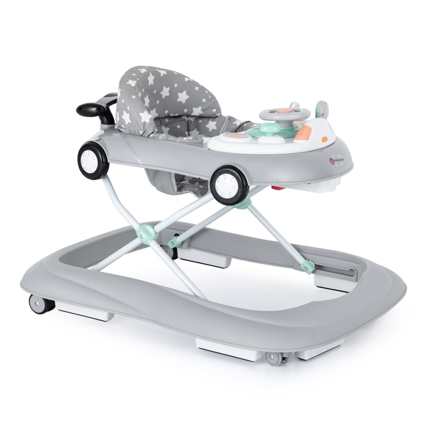 PETITE&MARS - Lära gå stol med musik CABRIO grå