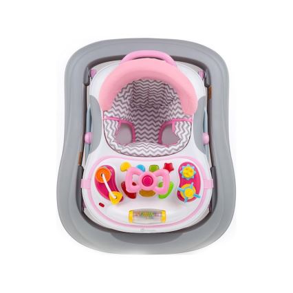 PETITE&MARS - Lära gå stol med musik MONTY rosa