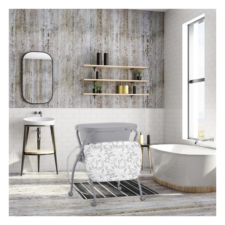 PETITE&MARS - Skötbord med bad SPA 3i1 grå